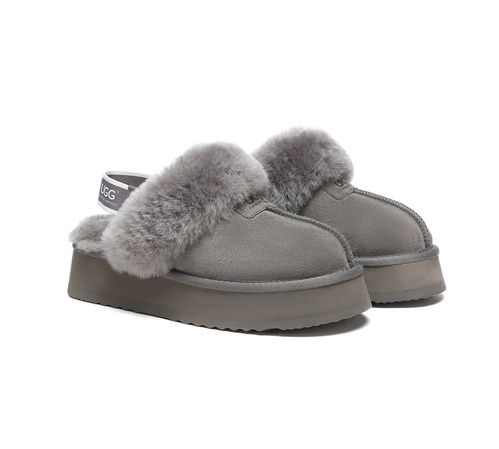 Women Removable Strap Slingback Platform Slippers Suzie