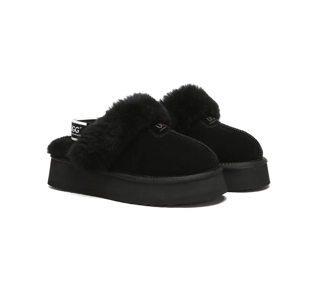 Women Removable Strap Slingback Platform Slippers Suzie