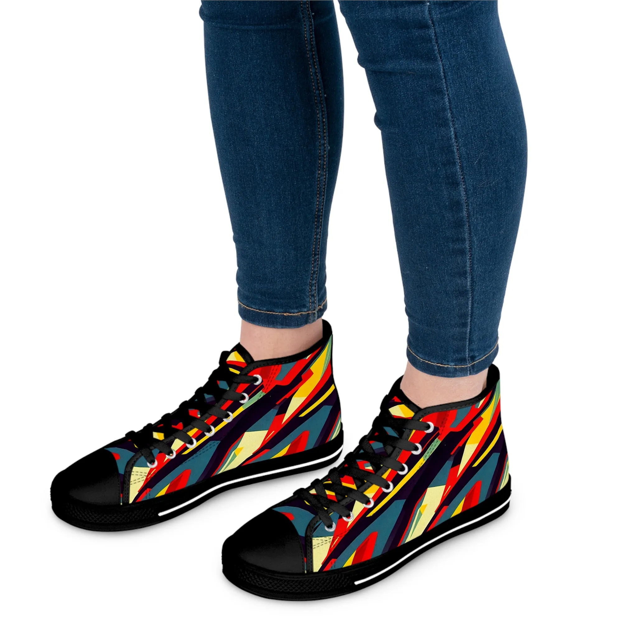 Women's High Top Sneakers - Pulp Galaxy Abstract