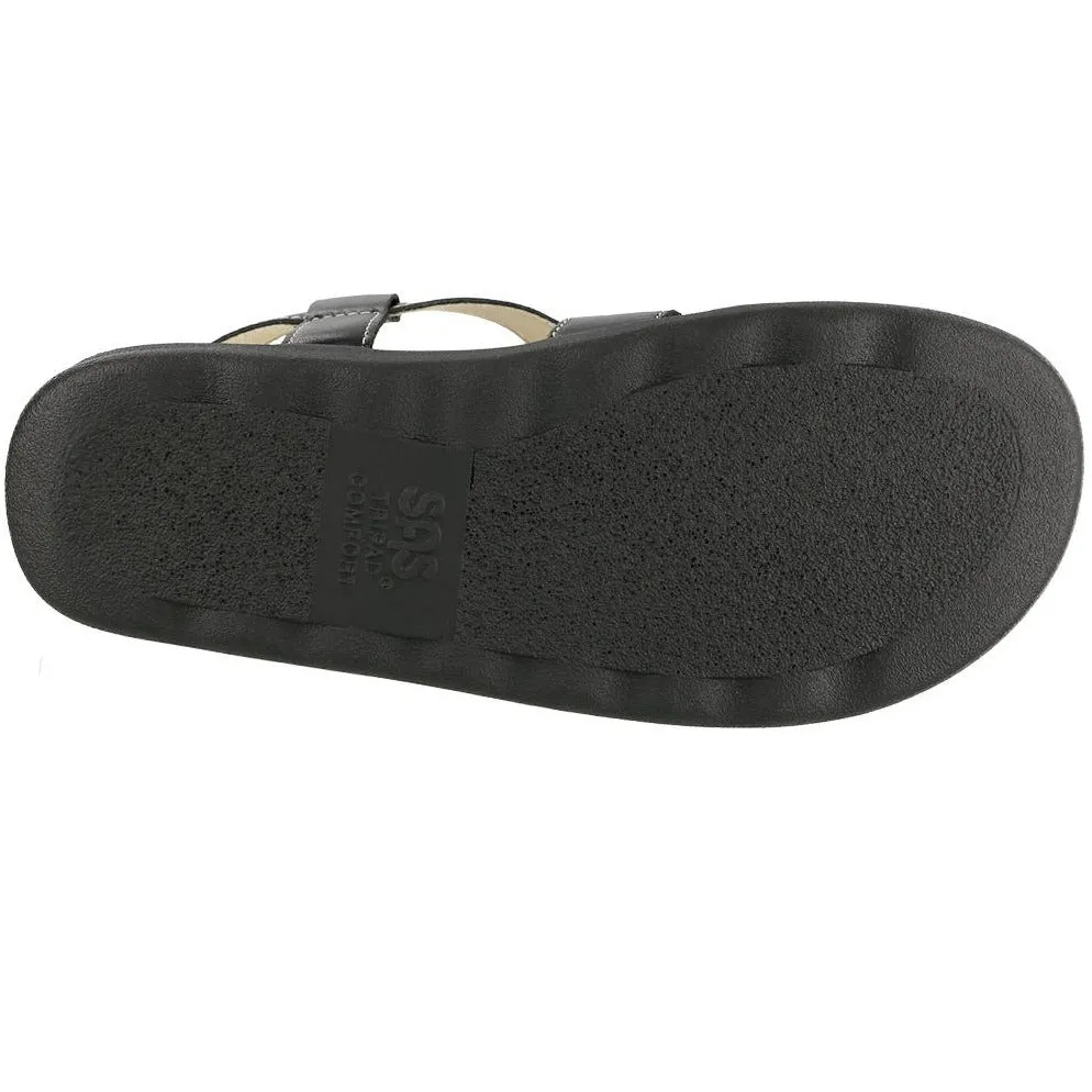 Women's Huggy Cross Strap Sandal in Nero