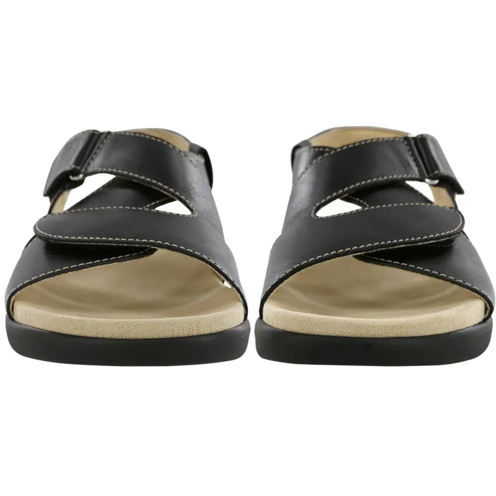 Women's Huggy Cross Strap Sandal in Nero