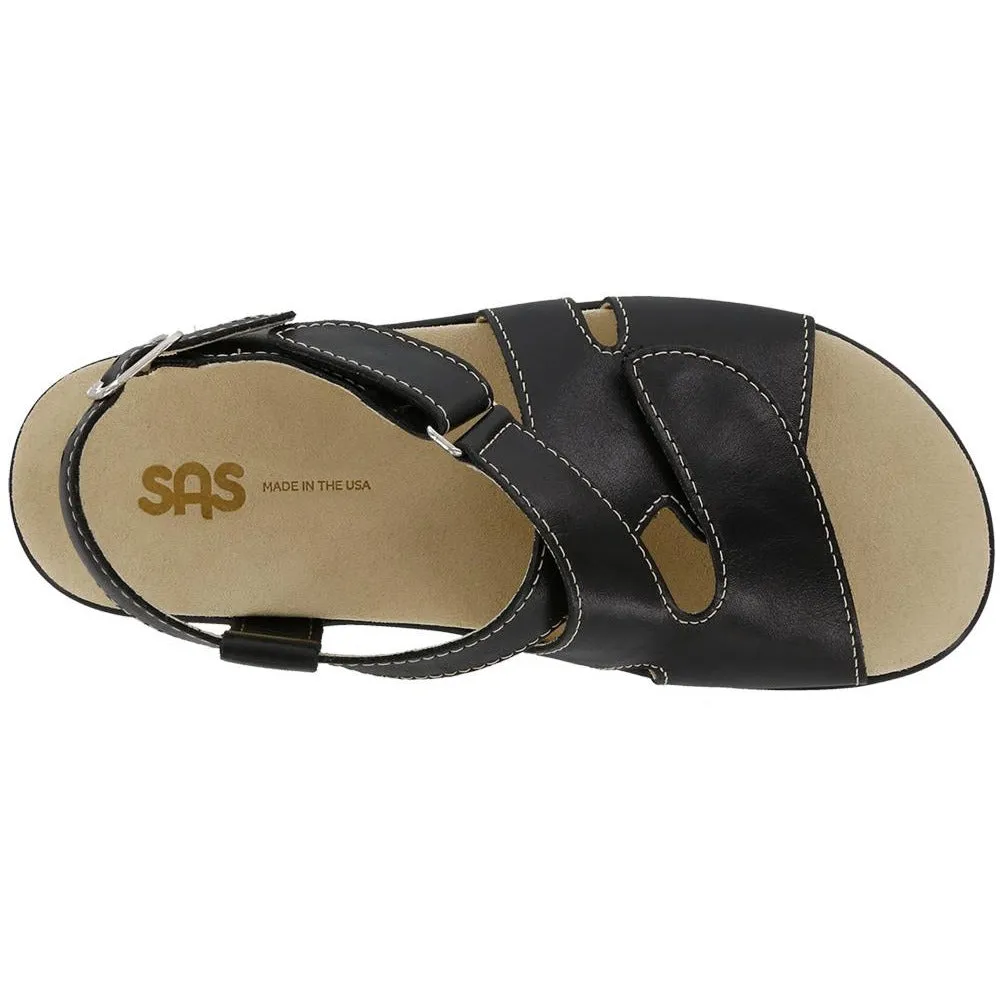 Women's Huggy Cross Strap Sandal in Nero