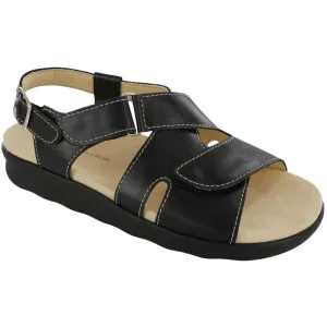 Women's Huggy Cross Strap Sandal in Nero