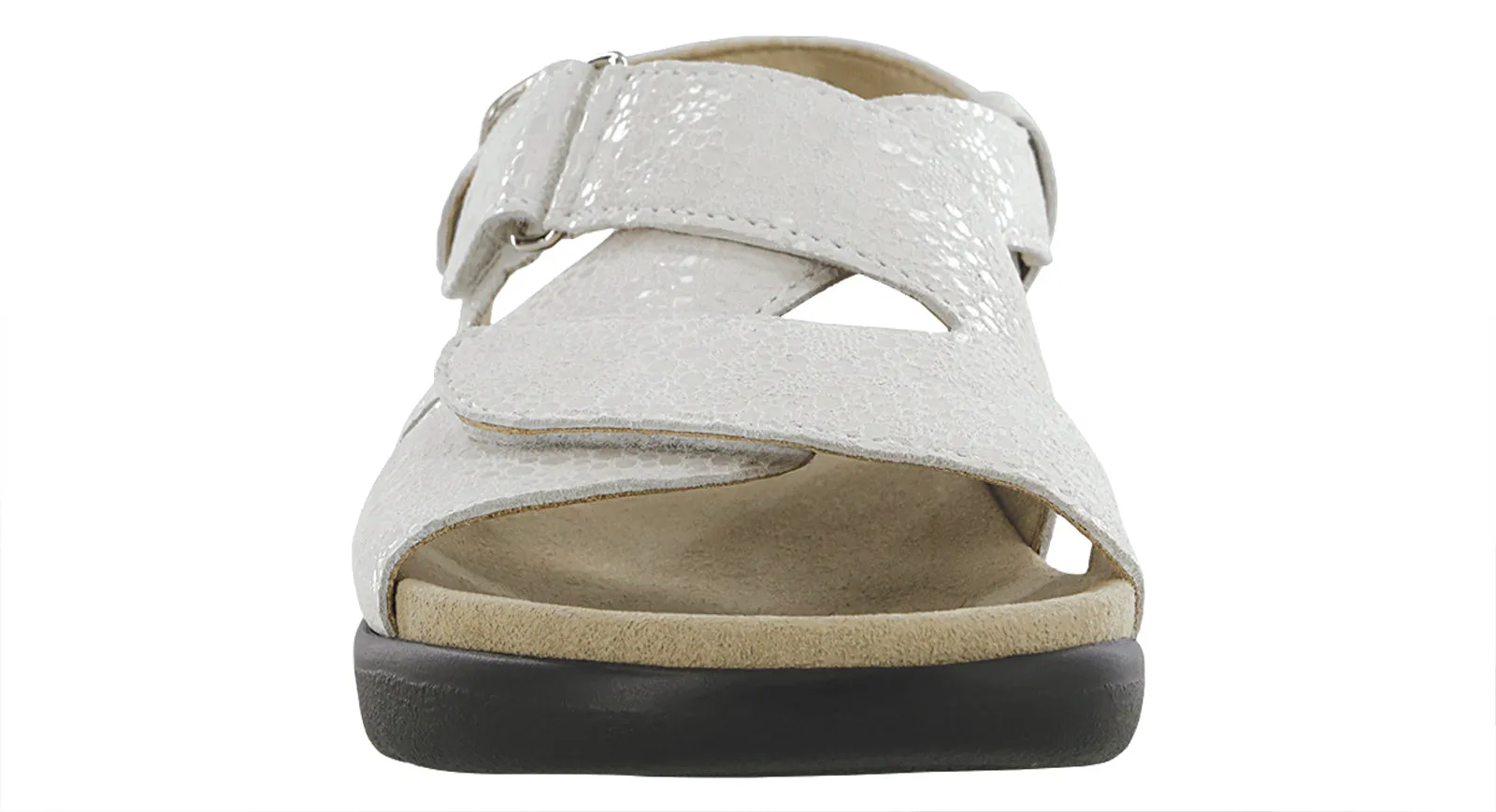 Women's Huggy Cross Strap Sandal in Vanilla
