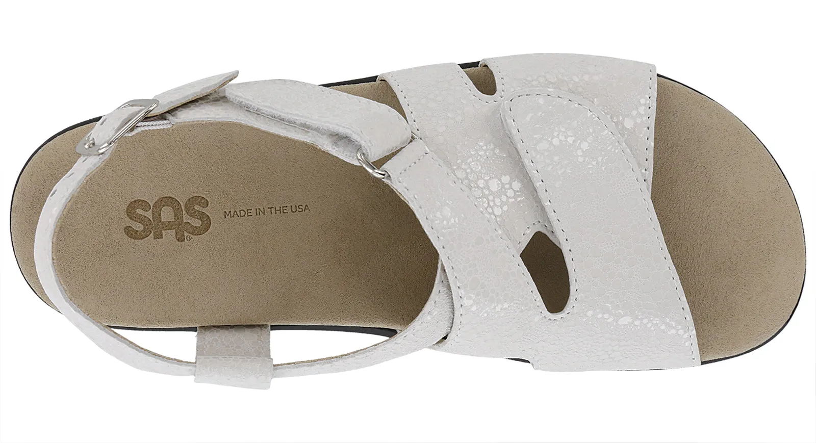 Women's Huggy Cross Strap Sandal in Vanilla