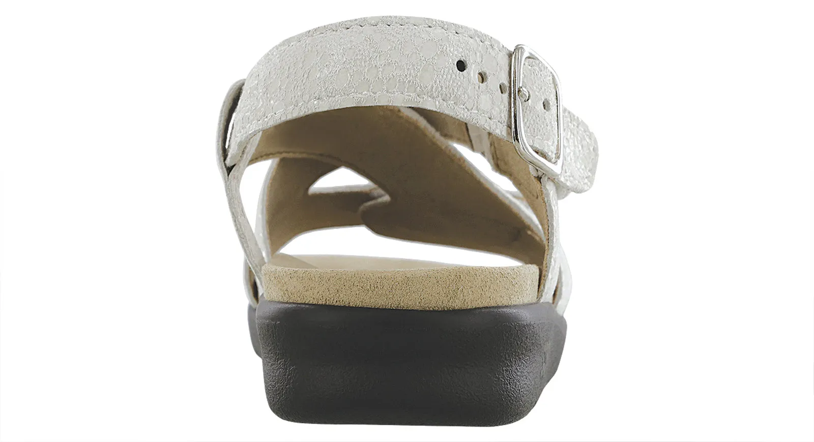 Women's Huggy Cross Strap Sandal in Vanilla