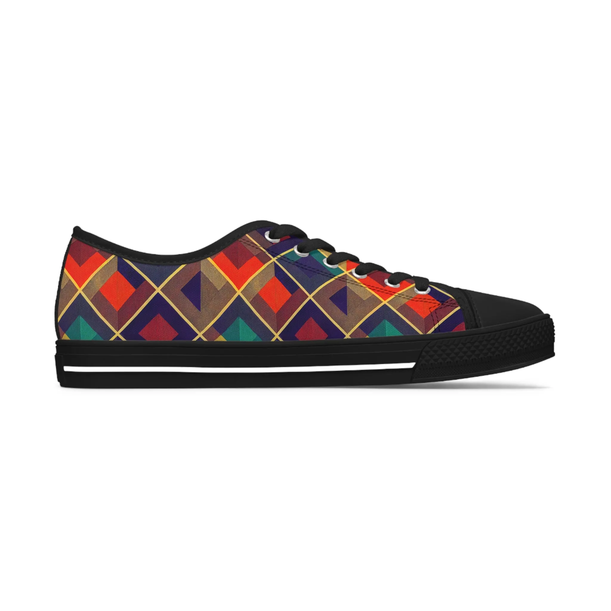 Women's Low Top Sneakers - Herringbone Kaleidoscope