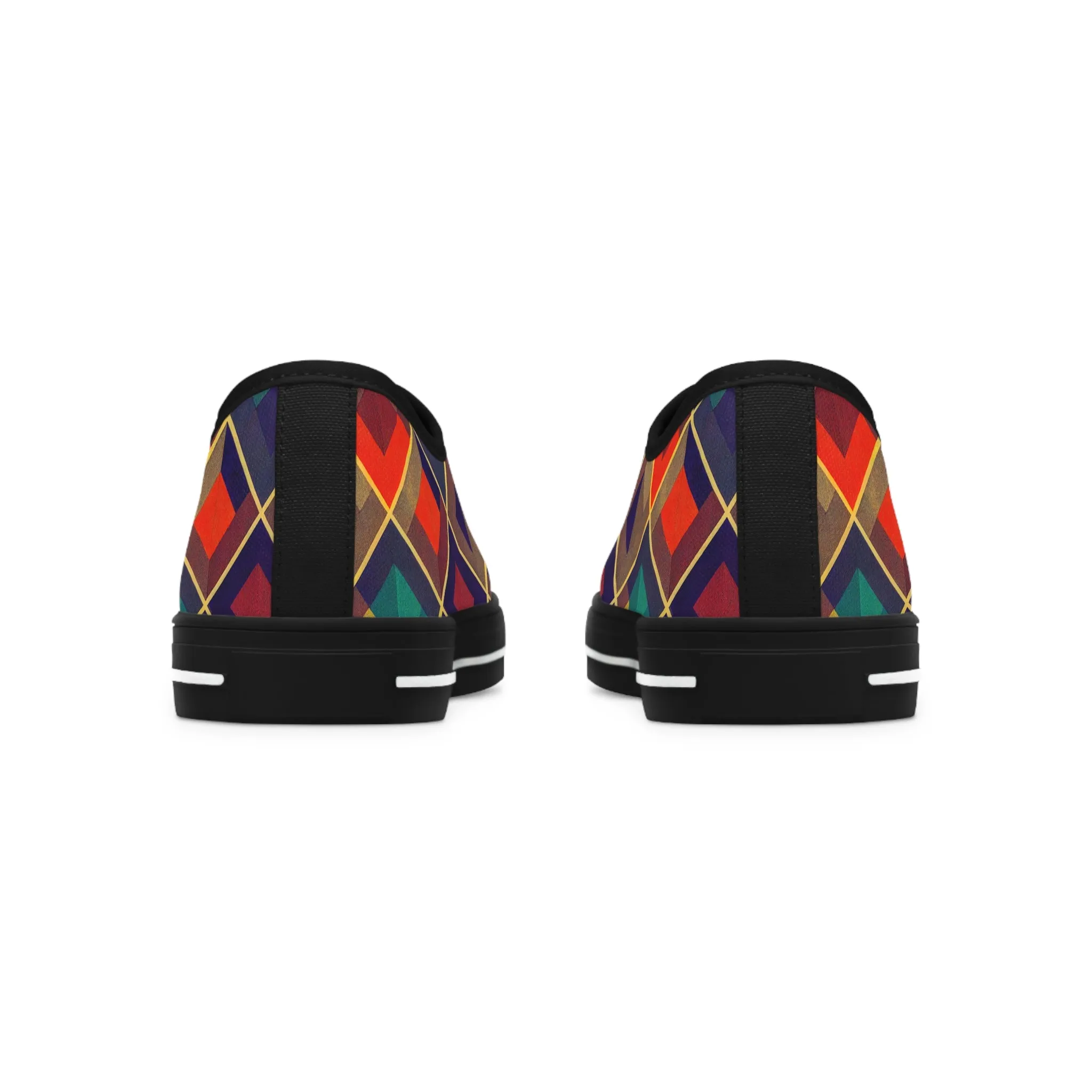 Women's Low Top Sneakers - Herringbone Kaleidoscope