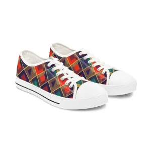 Women's Low Top Sneakers - Herringbone Kaleidoscope