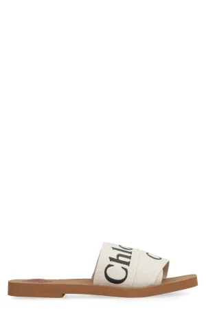 Woody fabric mules