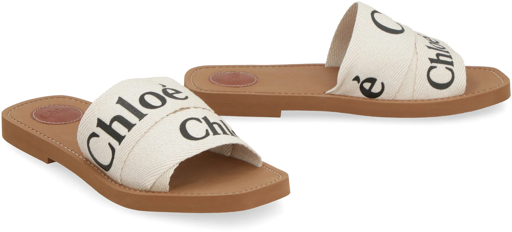 Woody fabric mules