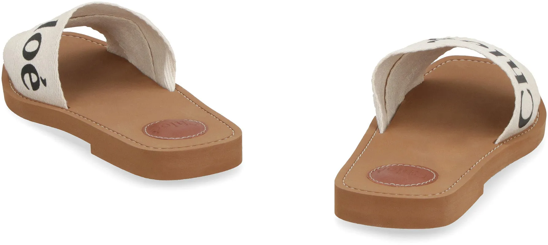 Woody fabric mules