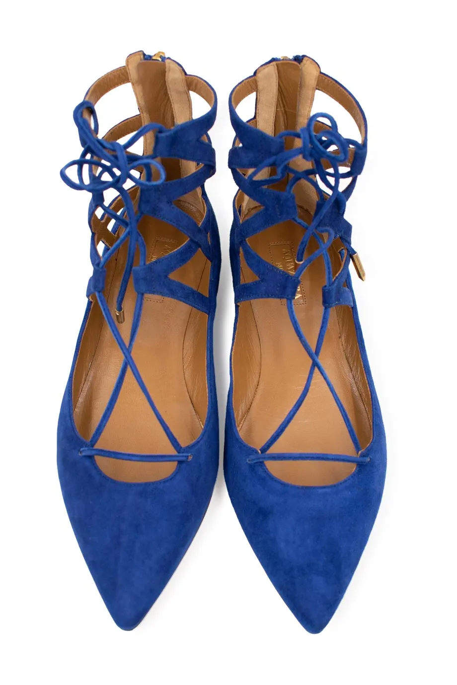 [WS4435] Aquazzura | Lace Up Flats