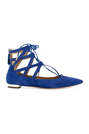 [WS4435] Aquazzura | Lace Up Flats