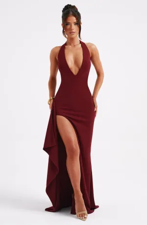 Yasmin Maxi Dress - Burgundy