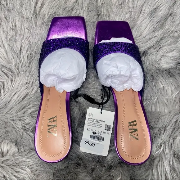 ZARA Rhinestone Sandals