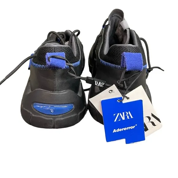 ZARA x ADER ERROR Collab NWT Black Limited Edition Unisex Black Sneakers EU 38