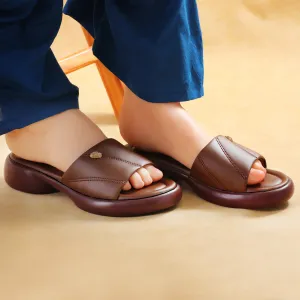 Zuri Brown Comfy Women slipper